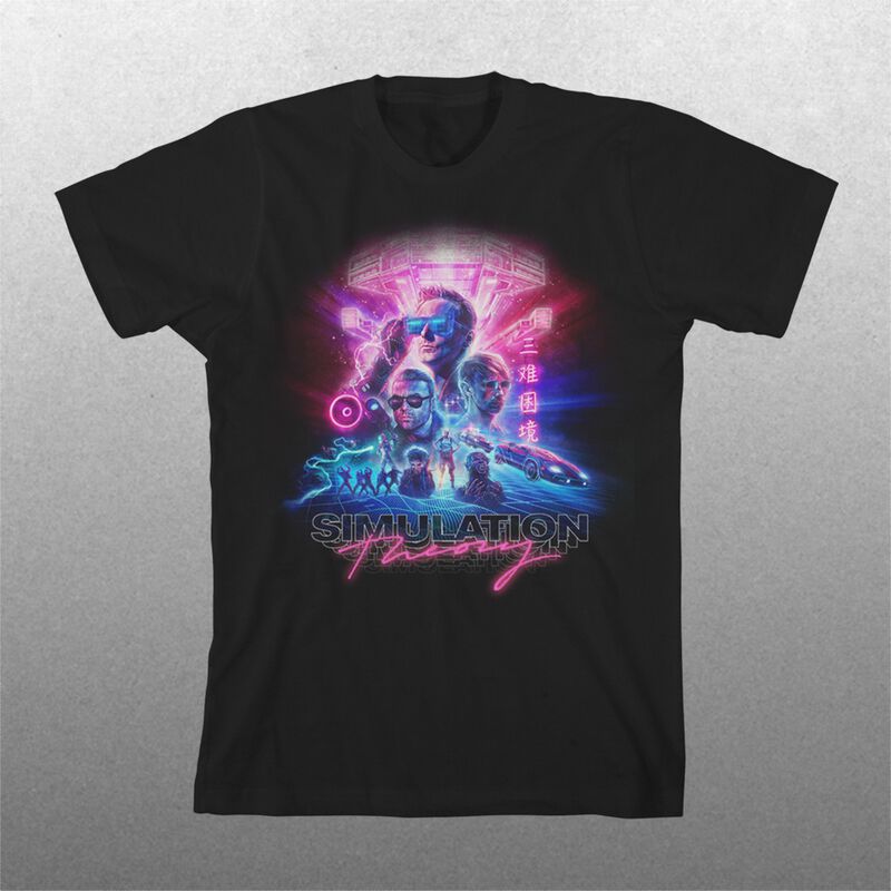 Stacked Logo Simulation Theory T-Shirt